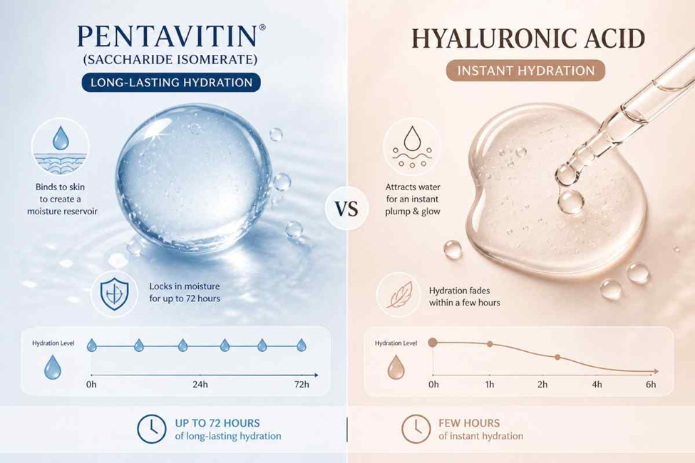 Pentavitin vs hyaluronic acid face moisturizer